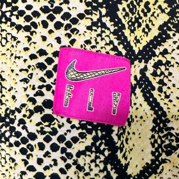 Nike Air Fly T-shirt Short Sleeve Loose Yellow & Black Snake Print Size … - Picture 4 of 9